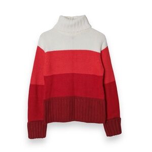H&M Womens Color Block Knit Turtleneck Winter Sweater Size 12